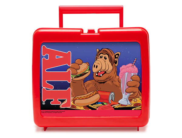 Vintage ALF Lunchbox • by Thermos • Red Plastic Lunchbox 1987